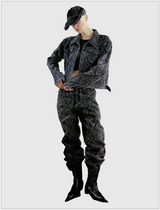 DIAMOND PATCH WASHING BLACK DENIM JACKET