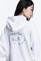 26FW★ Cherry Cake Embroidered Hoodie