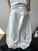 Jepeni Dot Back Detail Balloon Cotton Pants 3color