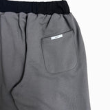 カーブカットカラーブロッキングトレーニングコットンワイドロングパンツ (2 colors)
