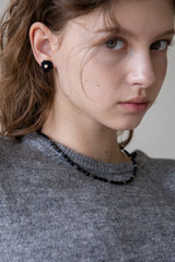 Oval black onyx necklace