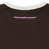 グッドバイブオンリーリンガーTシャツ_ブラウン