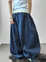 Seazny Contrast Side Pintuck Balloon Pants with Keyring 4color
