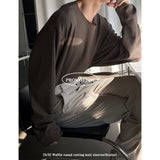 [S/S] ワッフルラウンドカットニットスリーブ(6color)