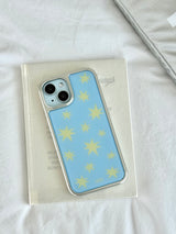 BLUE SPARKLING Silver Epoxy Case