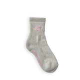Love Round Logo Qurater Socks Light gray