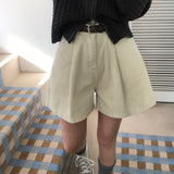 [Belidmade/thigh correction]クレイゴールデンピンタックショーツ