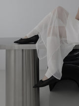 アッシュ シフォン ロングスカート