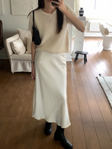[MADE] SILKY SATIN SKIRT