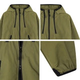 Tail multi-zipper windbreaker