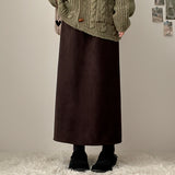 En Back Open Banding Long Skirt