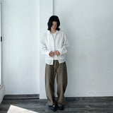 Japanese Clean Fit Refreshing Textured Solid Light Shirt