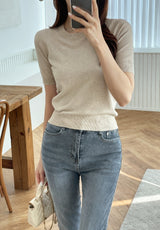 Today Round Basic Short Sleeve Knit