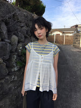 フォア ストライプド シャーリング Tシャツ (2color)