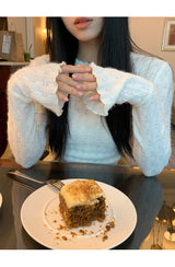 Daisy lace cuffs long-sleeved t-shirt