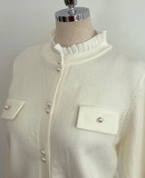 Coten Pearl Frill Knit Cardigan