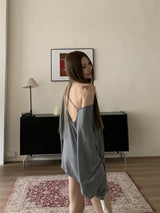 Boxy loose fit unbalanced shoulder long-sleeve T-shirt