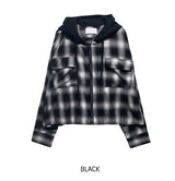 Philly loose fit checked hoodie jacket