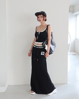 Color Layered Double Button Sleeveless