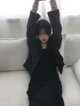 リーフロングタンクトップドレス
