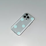 [MADE] [+MagSafe] POLKA LACE PHONE CASE MINT (clear jelly hard)