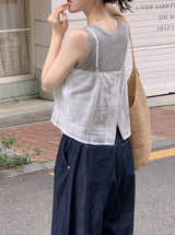 KJ Rib Basic Round Sleeveless (8color)
