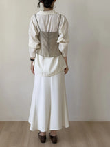 Draped Tencel See-through Bustier