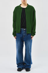 Leaves Knitted Zip Up (3color)