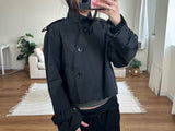 bronze short trench coat