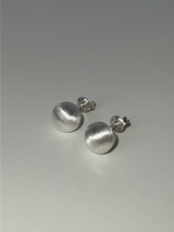 Cotton ball earring (silver)