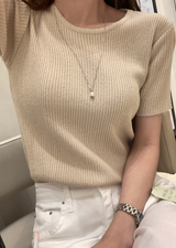 Weekly Linen Ribbed Round Knit / 4 colors