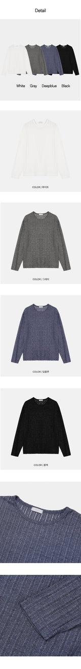 [S/S] サマーシースルーロングスリーブ (4color)