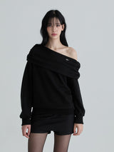 Drape symbol sweatshirts (Black)