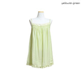 (3color) Wrinkle Lace Slip Dress