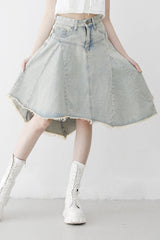Reneck denim ankle skirt