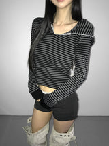 cupid striped hoodie(2 color)  