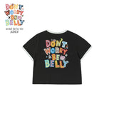 24FWベリーコラージュロゴクロップ半袖Tシャツ ブラック