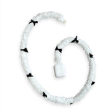 Fuzzy cable_Ribbon_White (Black)