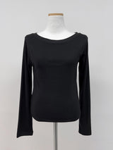 ボートネックテンション長袖Tシャツ