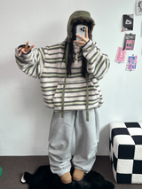 FLEECE❤RIVET TWO PIMTUCK LONG PANTS 🖤🤍🩶3COLOR