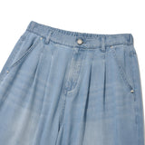 KIRSH PLAIN COOL WIDE FIT DENIM PANTS - LIGHT BLUE