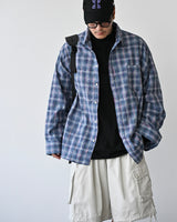 AF SEERSUCKER CHECK SHIRT BLUE