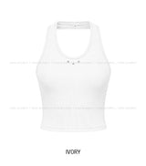 Betty Studded Crop Halter Sleeveless