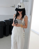 Stripe Ribbed Crop Tube Top
