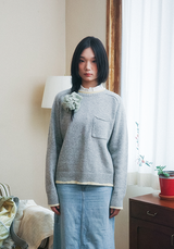 ダスティウールニットプルオーバー Dusty Grey