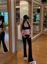 Rollup Bootcut Leggings Pants