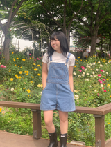 Opening Half Overalls Denim Overalls
