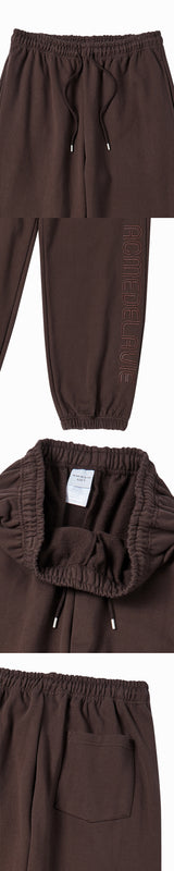 25FW DOUBLE LINE LONG PANTS DARK BROWN