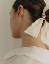 26SS★ Ribbon Tail Embroidery Hair Scrunchie