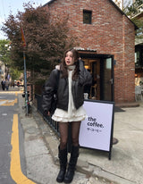 Kati Real Raccoon Fur Leather Jacket